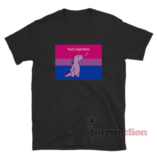 Dinosaurs Saying Fuck Biphobia T-Shirt