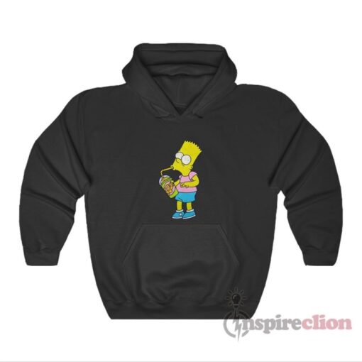 Bart Simpson Drinking A Squishy Hoodie