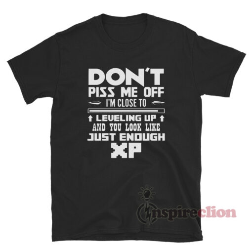 Don't Piss Me Off I'm Close To Leveling Up And You Look Like Just Enough XP T-Shirt
