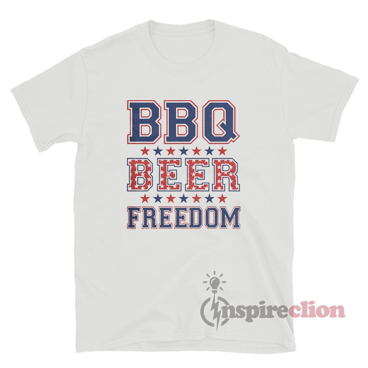 Bbq beer freedom t shirt Clearance