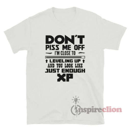 Don't Piss Me Off I'm Close To Leveling Up And You Look Like Just Enough XP T-Shirt