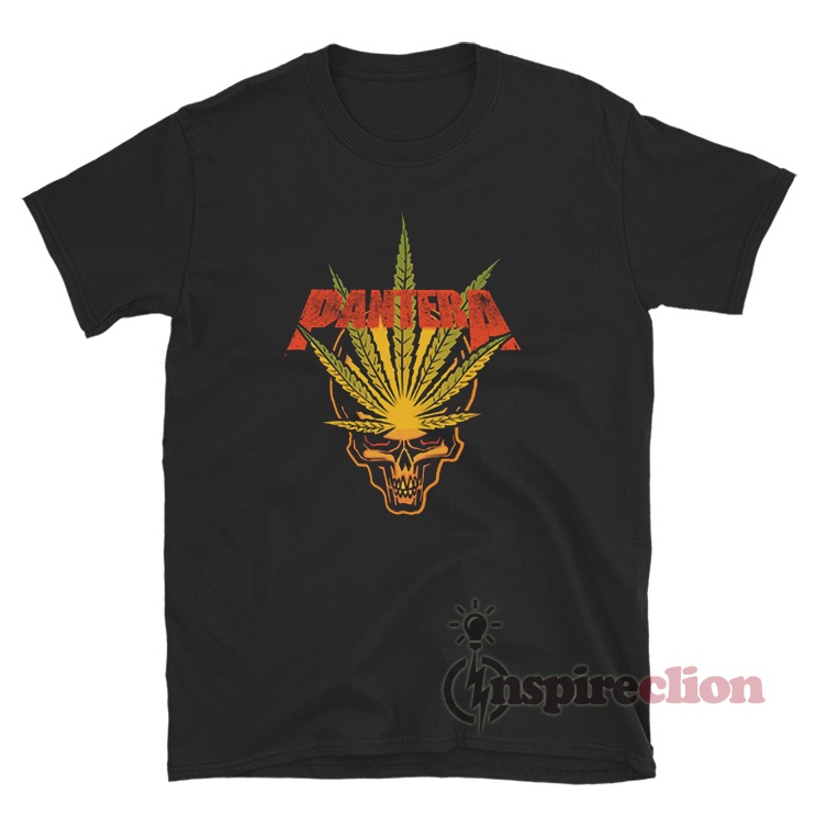 Pantera Weed Leaf Skull T-Shirt For Sale - Inspireclion.com