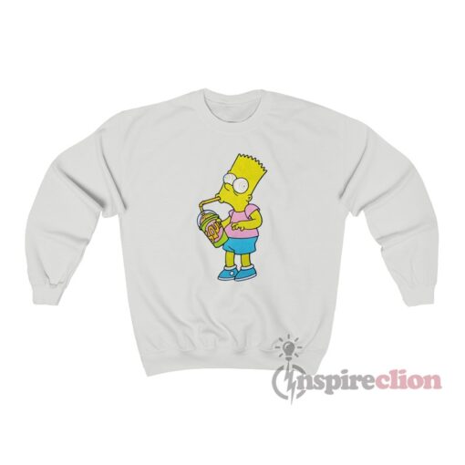 Bart Simpson Drinking A Squishy Sweatshirt