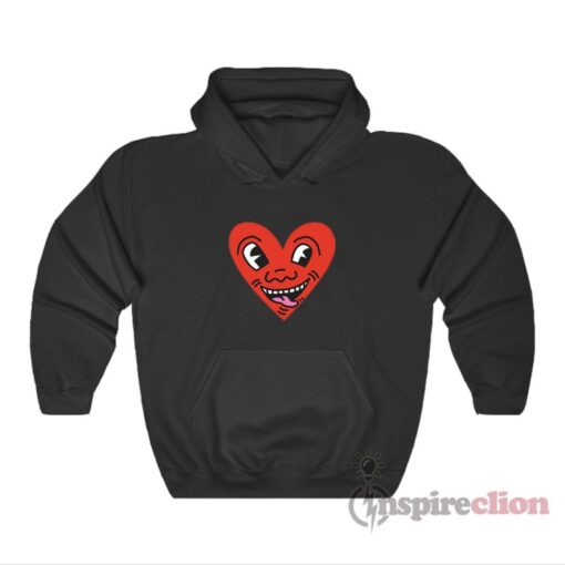 Keith Haring Heart Face Hoodie