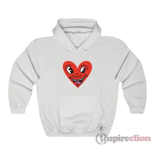 Keith Haring Heart Face Hoodie