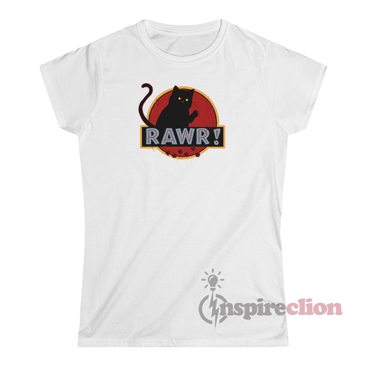Jurassic Park Parody Cat Rawr T-Shirt 