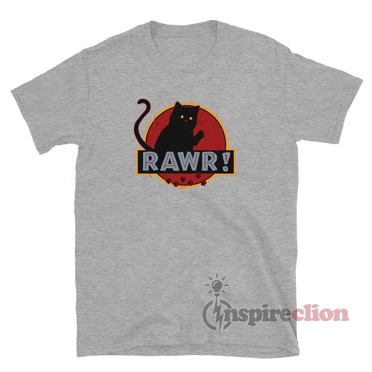 Jurassic Park Parody Cat Rawr T-Shirt 