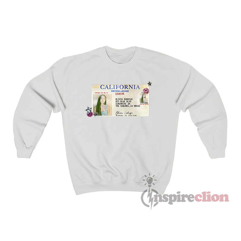 olivia rodrigo shirt in driver's license