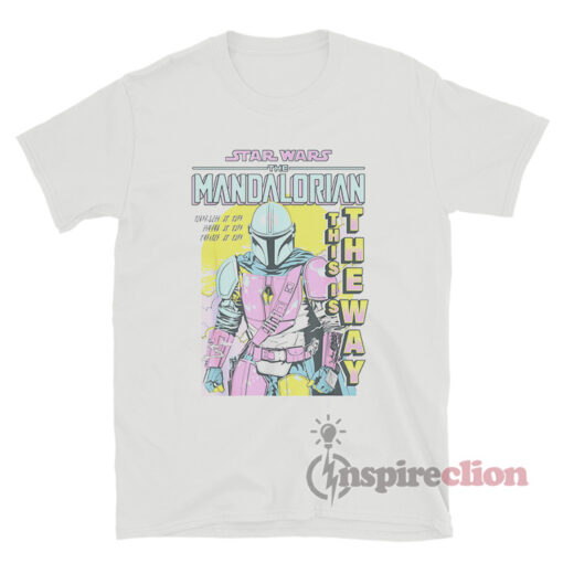 Star Wars The Mandalorian This Is The Way Neon Comic T-Shirt