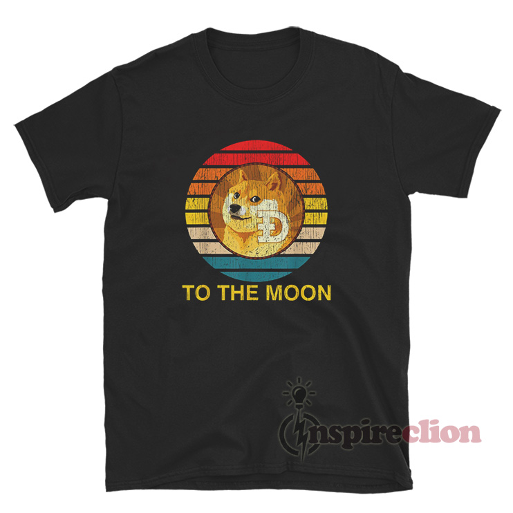 Dogecoin Doge To The Moon T-Shirt - Inspireclion.com