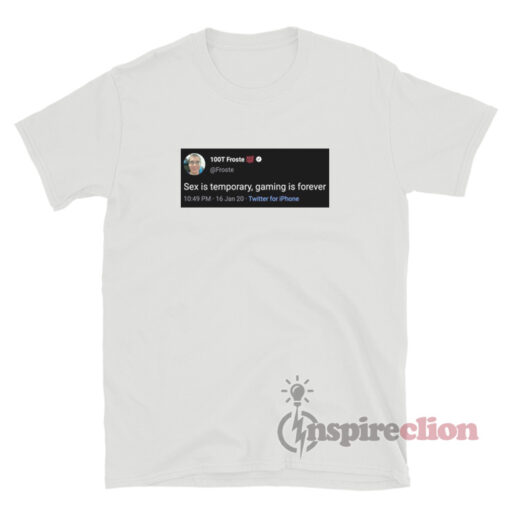 Froste Tweet Sex Is Temporary Gaming Is Forever T-Shirt