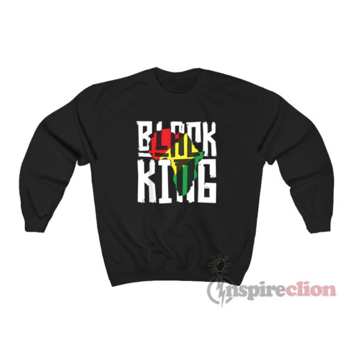 Black King For Boys Men History Month Africa Tribal Sweatshirt