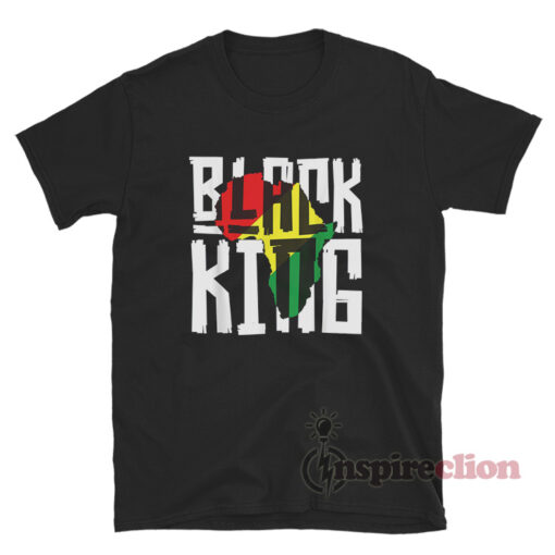 Black King For Boys Men History Month Africa Tribal T-Shirt