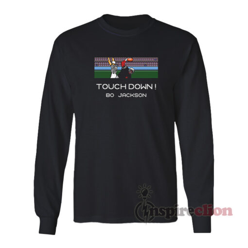 Tecmo Bowl Touchdown Bo Jackson Long Sleeves T-Shirt