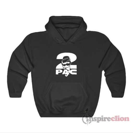 2pac Fist Overlap Old School Black Panther Logo Hoodie