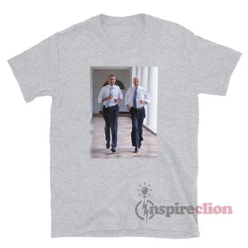 Barack Obama Joe Biden Running Democratic T-Shirt