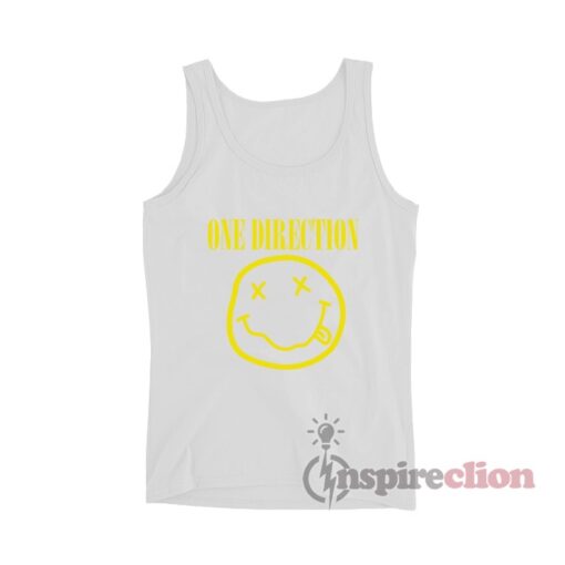 One Direction X Nirvana Smiley Face Tank Top