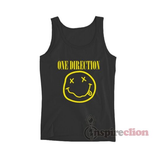 One Direction X Nirvana Smiley Face Tank Top
