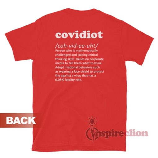 Covidiot Noun Definition T-Shirt