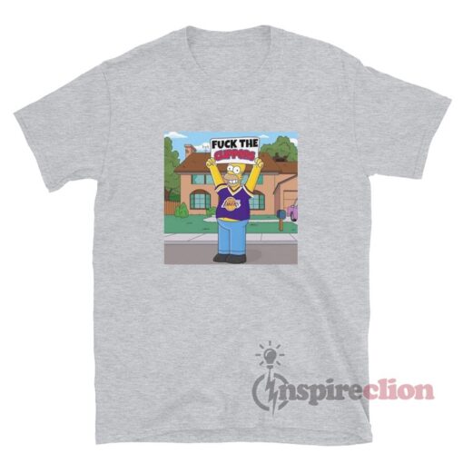Homer Simpson Los Angeles Lakers Fuck The Clippers T-Shirt