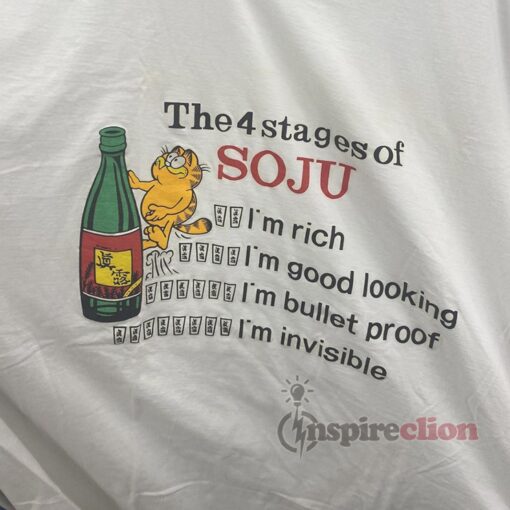 Garfield The 4 Stages Of Soju T-Shirt