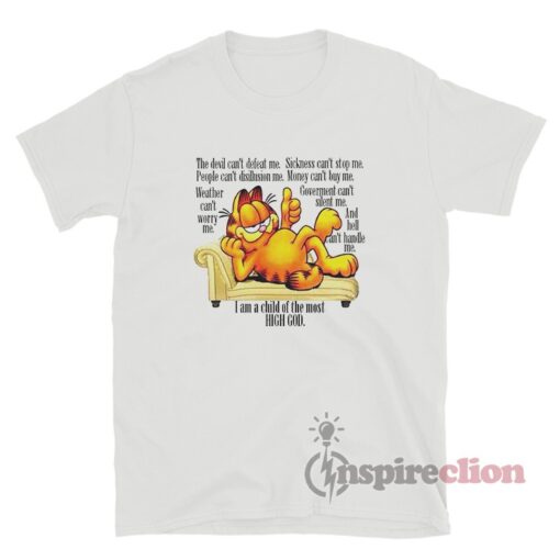 The Devil Can't Stop Me Garfield Meme T-Shirt