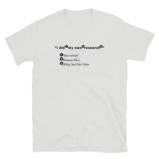 I Did My Own Research Shitty Youtube Video T-Shirt