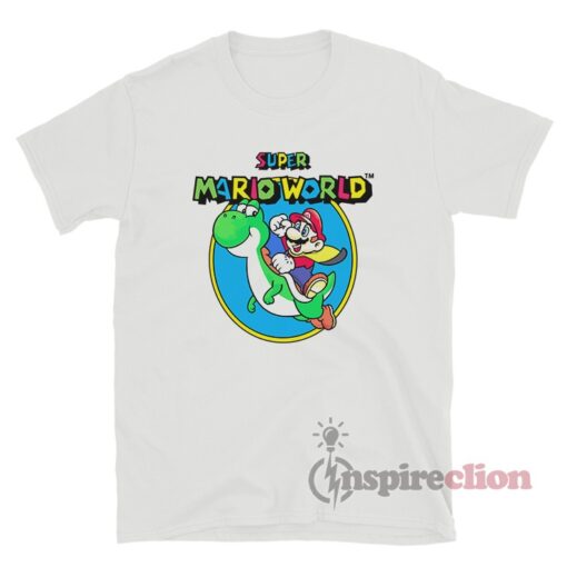 Super Mario World Yoshi And Mario T-Shirt