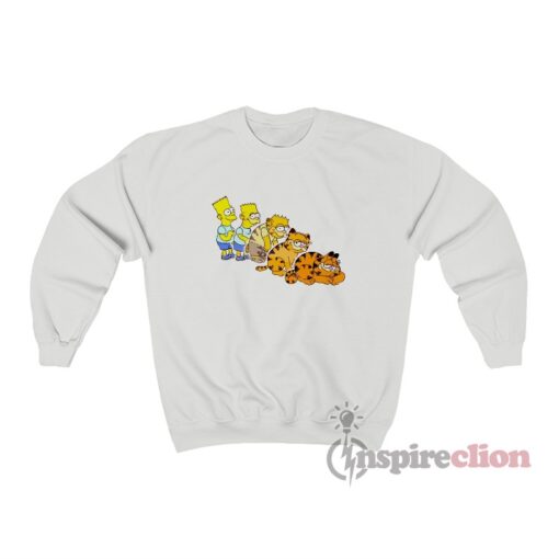 Bart Simpson And Garfield Meme Sweatshirt