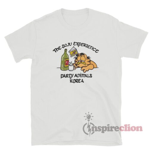 Garfield The Soju Experience Party Animals Korea T-Shirt