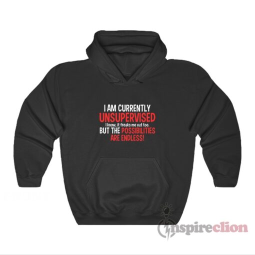 I Am Currently Unsupervised I Know It Freaks Me Out Too Hoodie