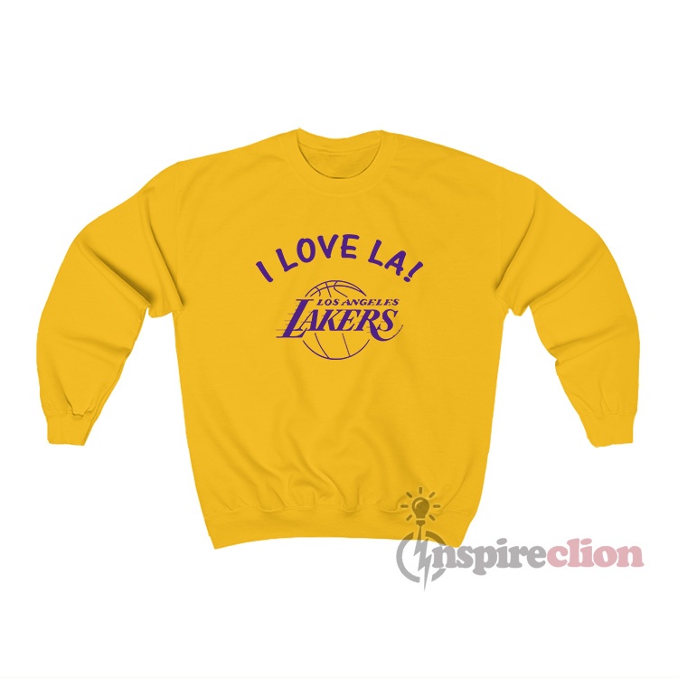 I Love LA Los Angeles Lakers Sweatshirt Unisex Crewneck