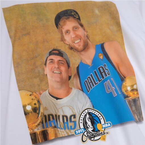 Dallas Mavericks Mitchell & Ness Dirk & Mark Championship T-Shirt