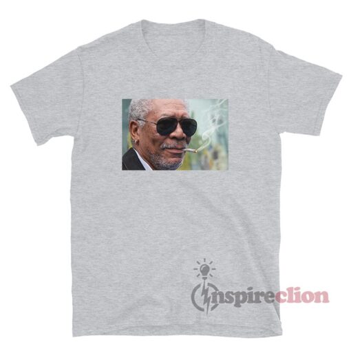 The Narrator Morgan Freeman Smoking Weed T-Shirt