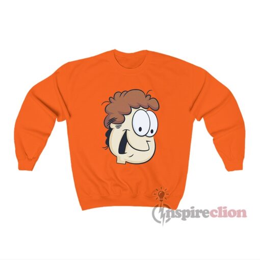 Garfield Jon Arbuckle Big Face Sweatshirt