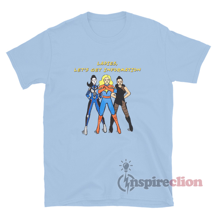 Ms Marvel Kamala Khan Ladies Let's Get Information T-Shirt