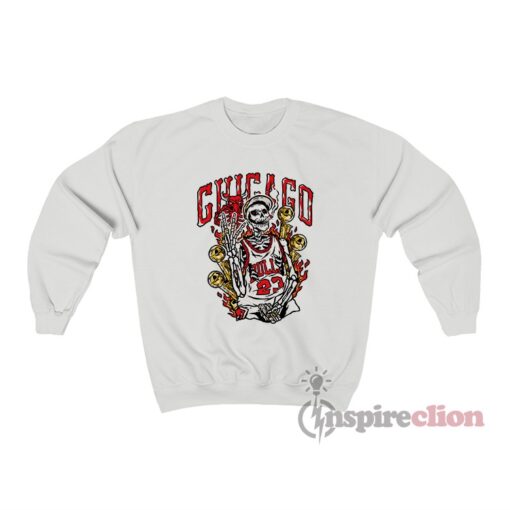 Chicago Bulls 23 Michael Jordan Skeleton Sweatshirt