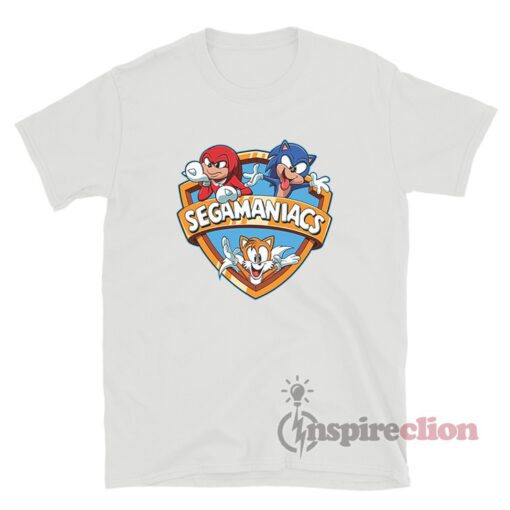 Segamaniacs Sonic The Hedgehog Sega And Animaniacs Parody T-Shirt