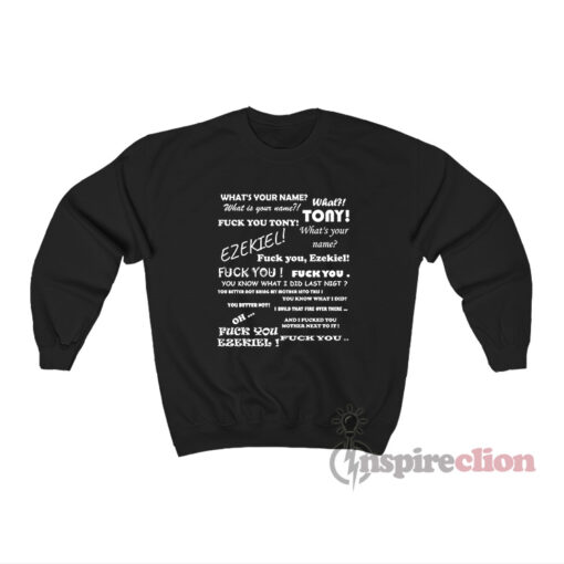 GR8Shop Fuck You Tony And Ezekiel Meme T-Shirt Maglietta Grigio per Uomo Size S