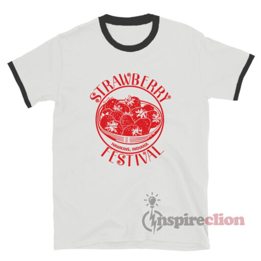 Stranger Things 4 Millie Bobby Brown Strawberry Festival Ringer T-Shirt