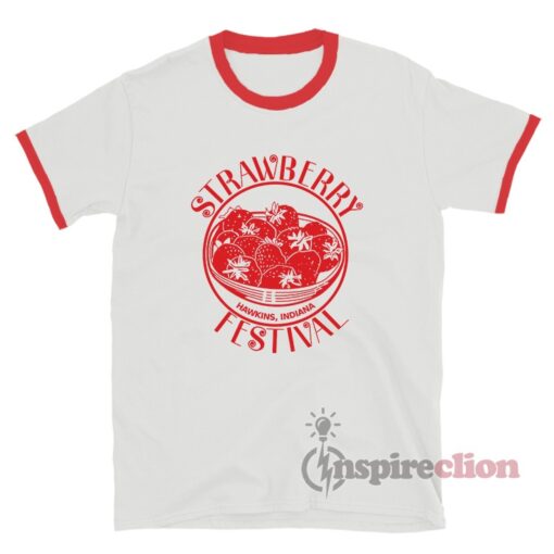 Stranger Things 4 Millie Bobby Brown Strawberry Festival Ringer T-Shirt