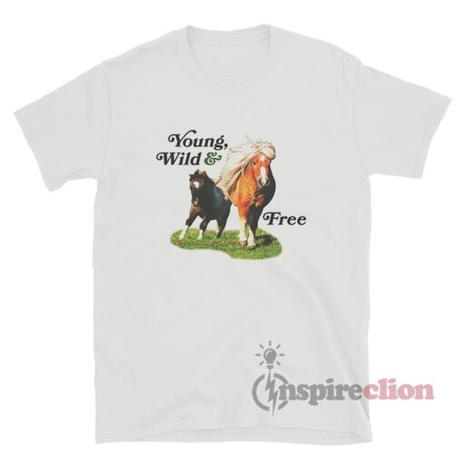 Young Wild And Free Horses T-Shirt