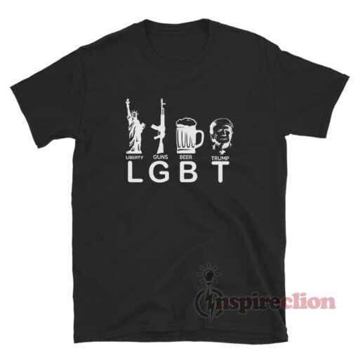 LGBT Liberty Guns Beer Donald Trump T-Shirt