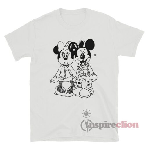 Minnie And Mickey Mouse Punk T-Shirt