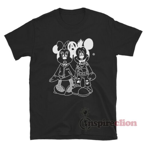 Minnie And Mickey Mouse Punk T-Shirt