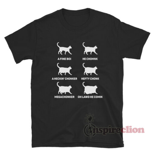 Chonk Cat Chart Meme T-Shirt