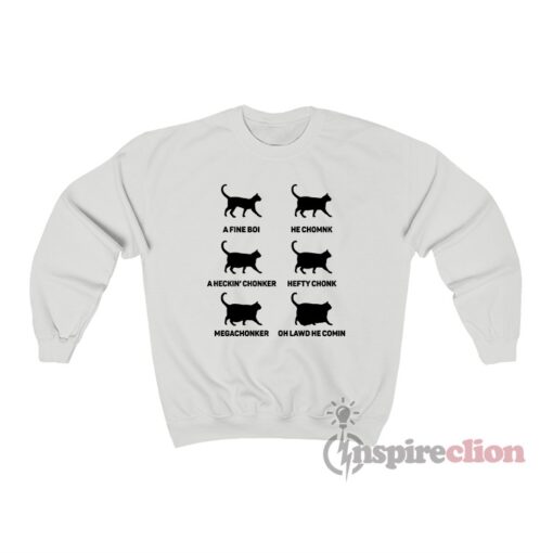 Chonk Cat Chart Meme Sweatshirt