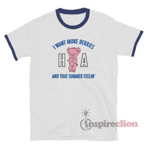 Harry Styles HA Bear I Want More Berries Ringer T-Shirt