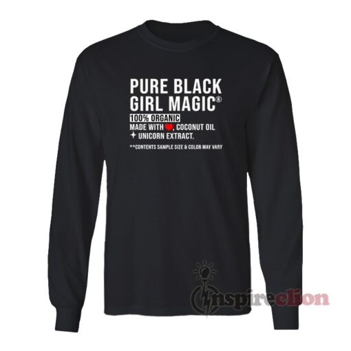 Pure Black Girl Magic Long Sleeves T-Shirt