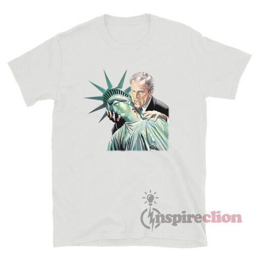 Vintage George Bush Vampire Statue of Liberty T-Shirt